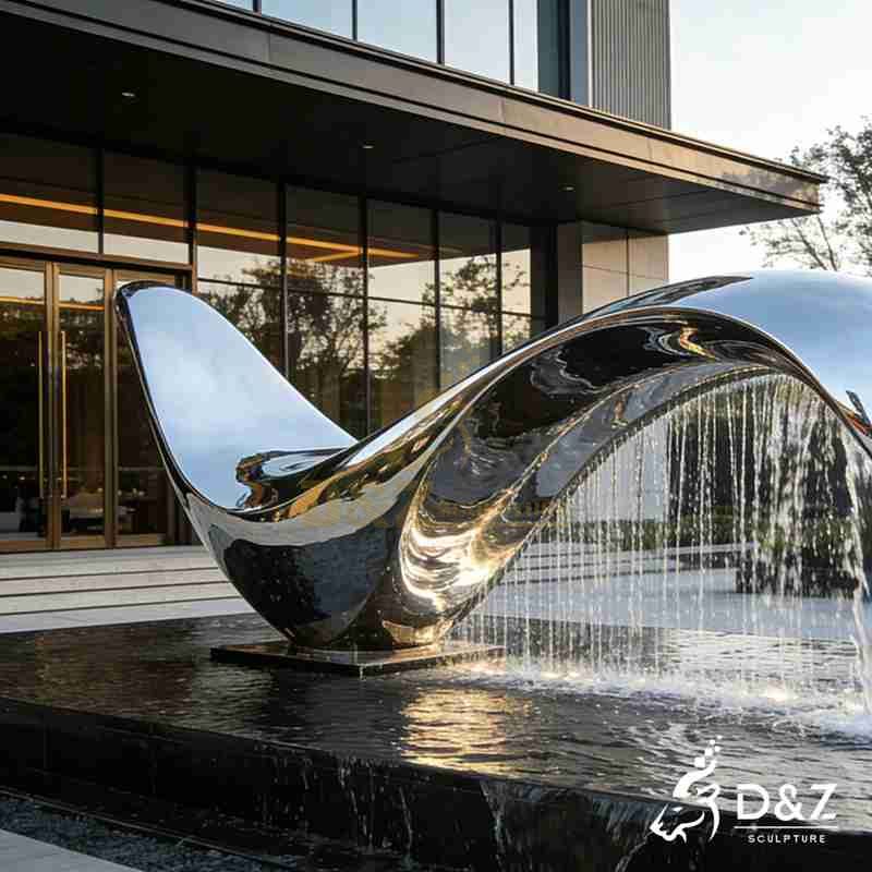 modern metal fountain