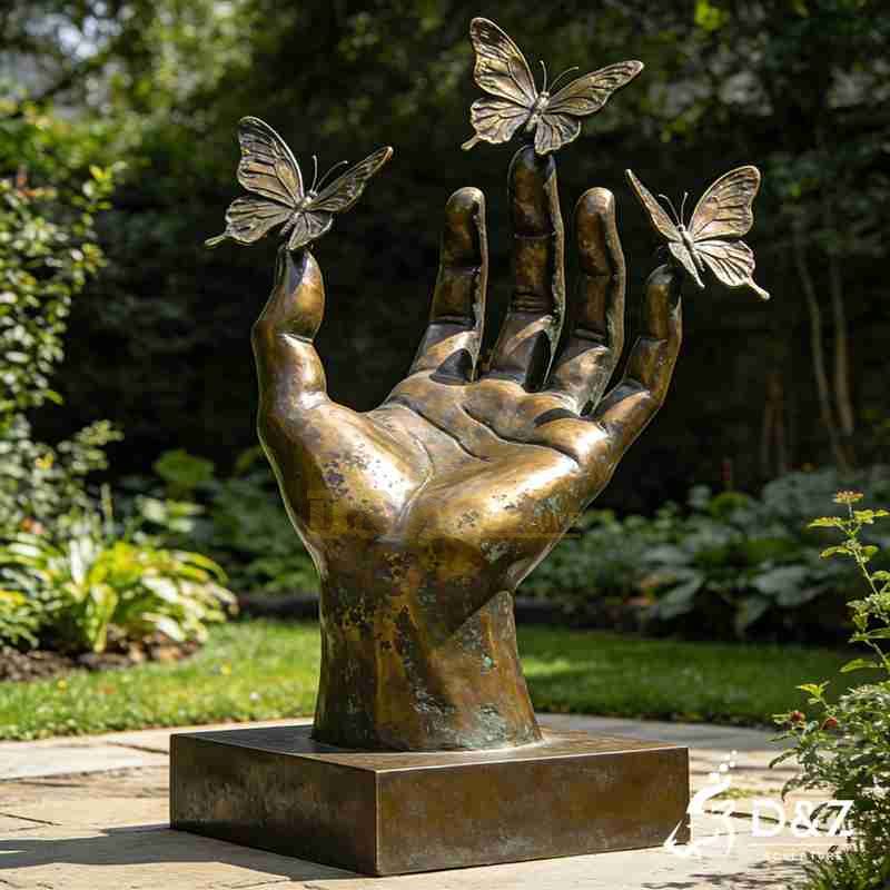 bronze hand sculpture