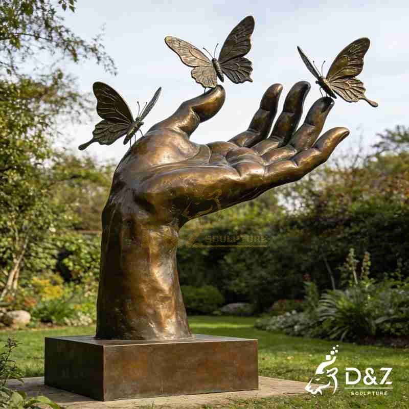bronze butterfly sculpture