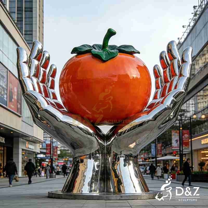 metal hand sculpture