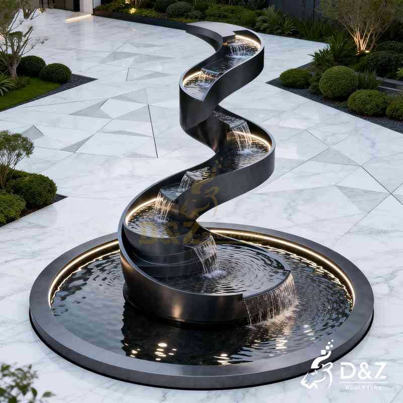 black modern fountain