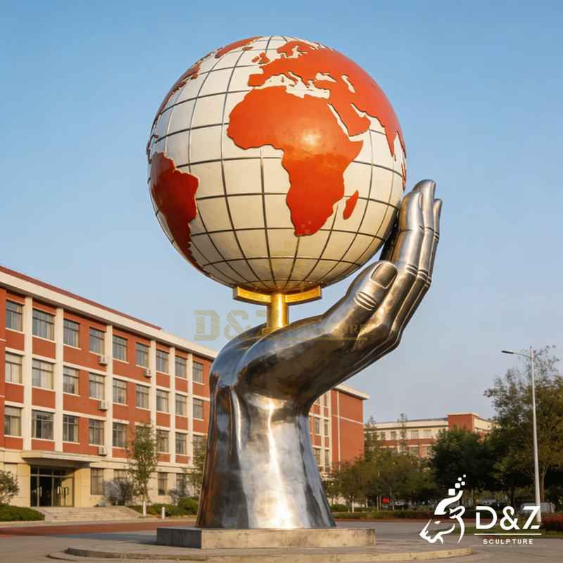 hand holding sculpture