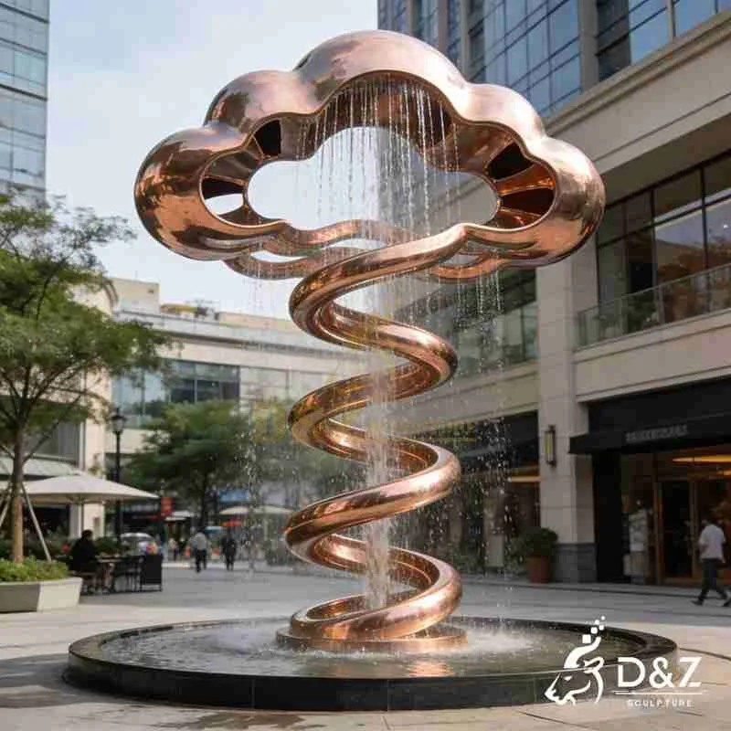 Large Modern Metal Cloud Fountain for Outdoor DZJ-482