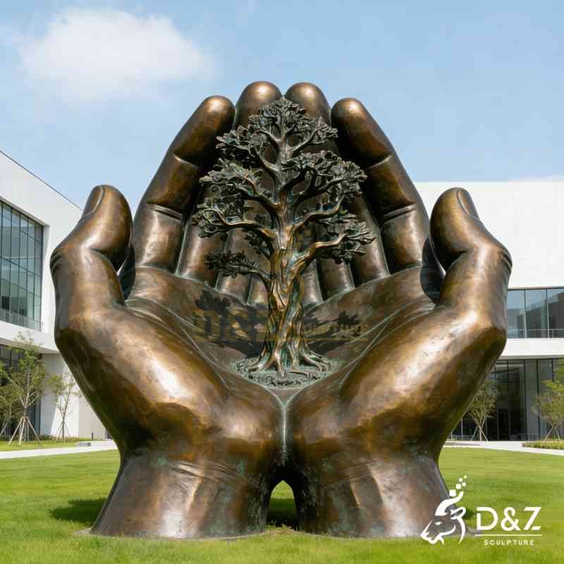 bronze hand sculpture