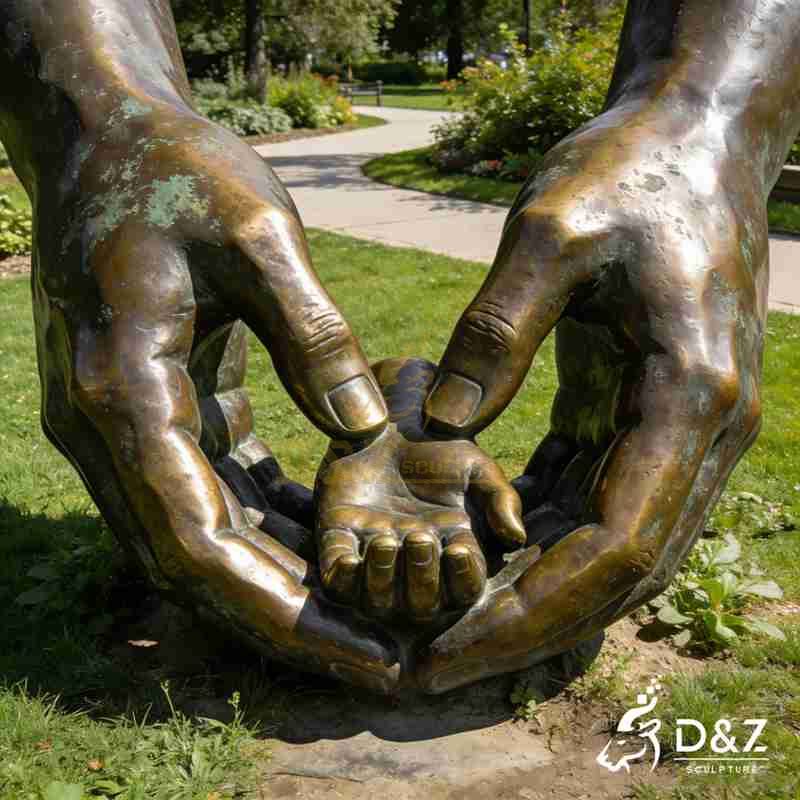 bronze hand sculpture