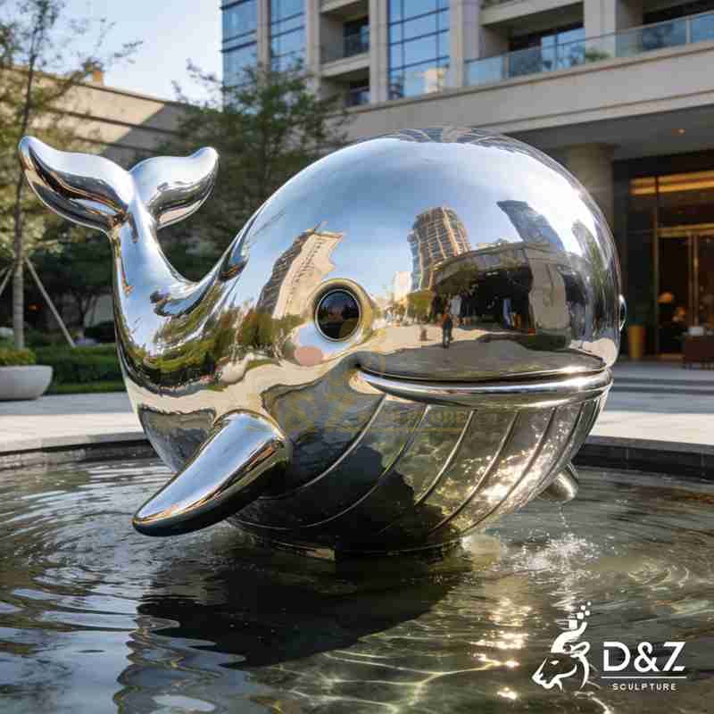 large whale sculpture