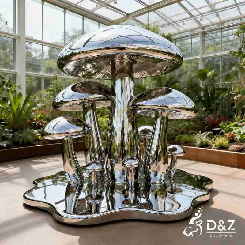 Large Metal Mushroom Art Sculpture for Sale DZJ-490