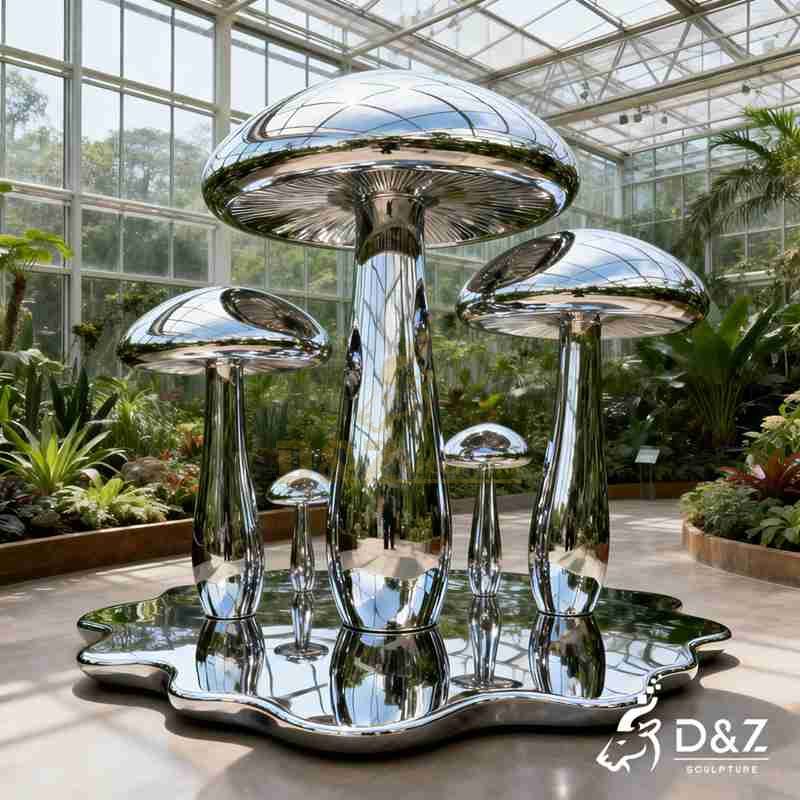 large mushroom sculpture