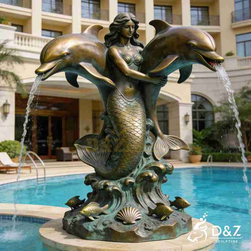 large dolphin fountain