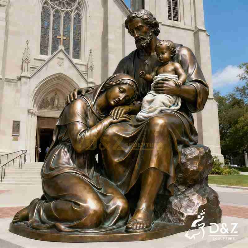 large holy family statue