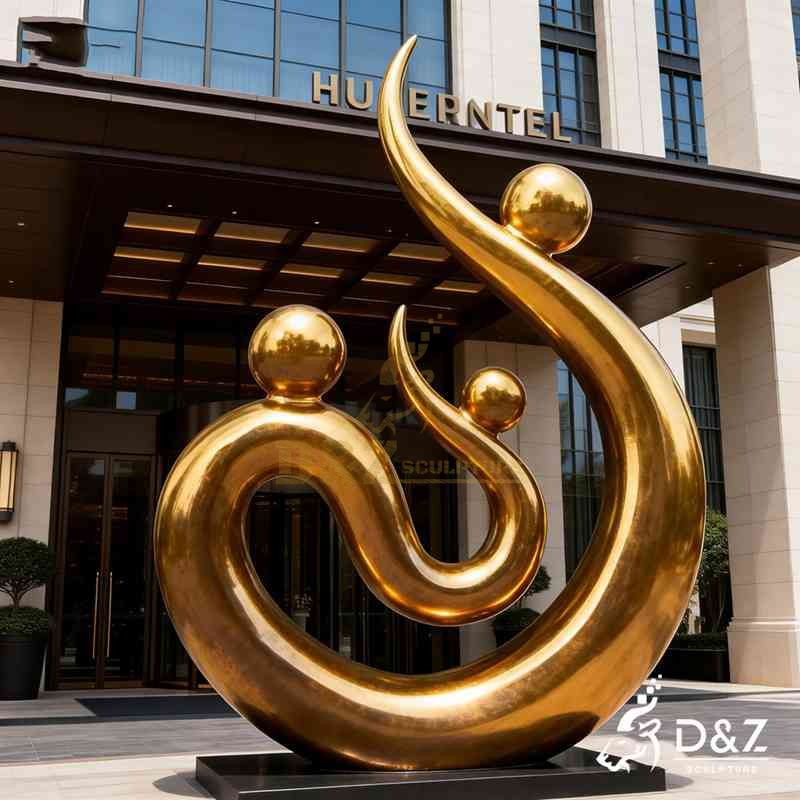 Abstract Metal Family Circle Sculpture for Garden DZJ-501