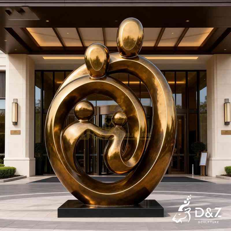 metal family sculpture