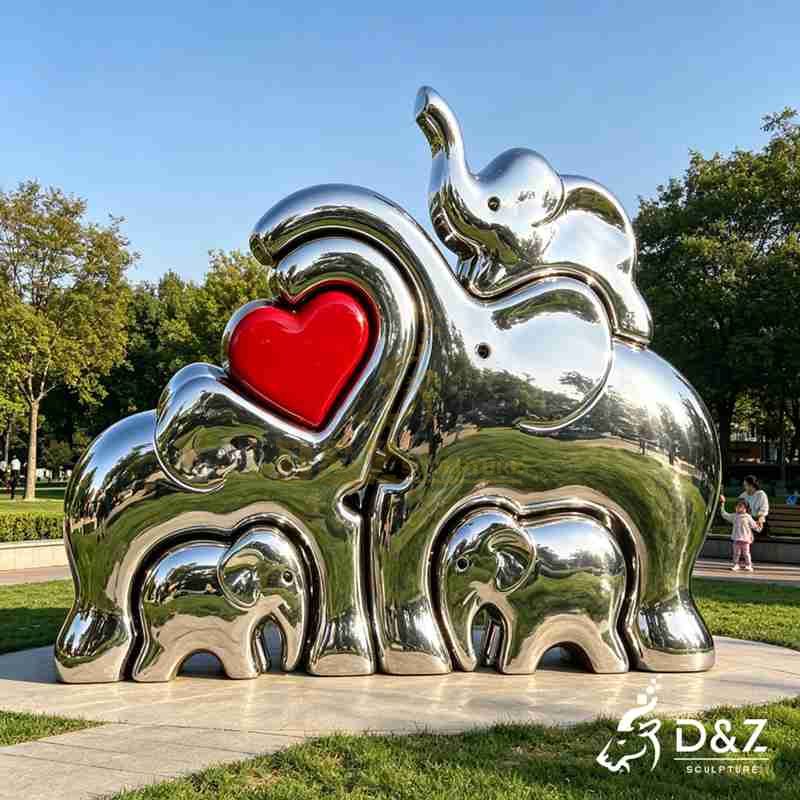 metal elephant sculpture