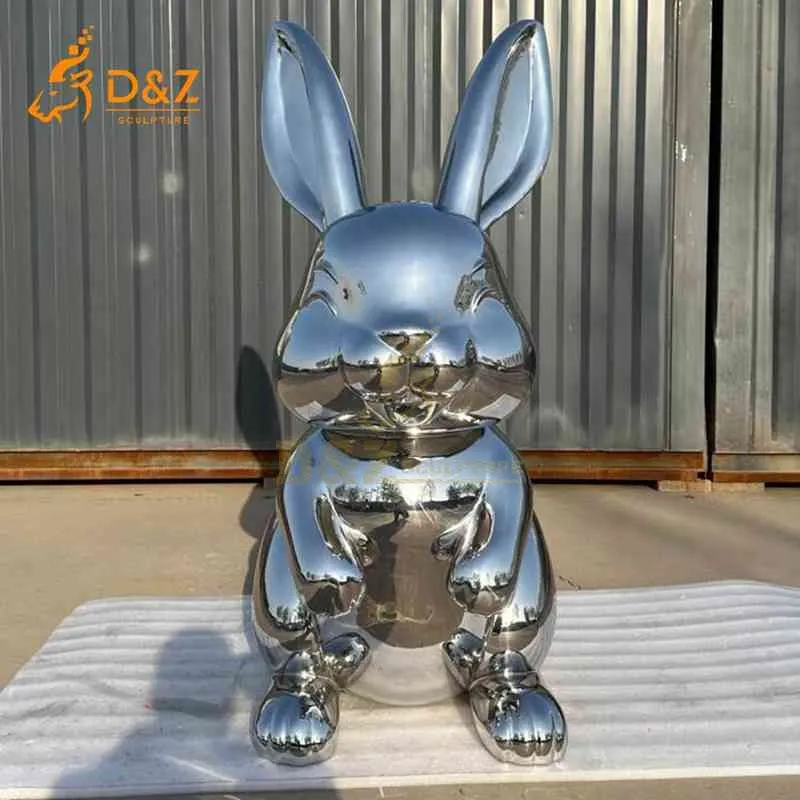 Large Outdoor Modern Metal Rabbit Sculpture for Sale DZJ-507