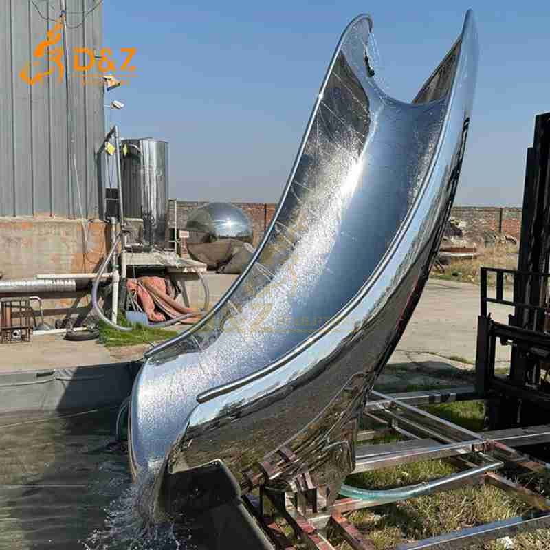 modern metal fountain