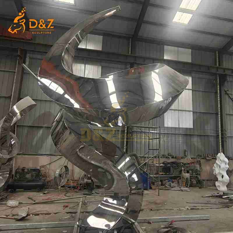 Large Abstract Metal Ribbon Sculpture | Modern Art DZJ-512