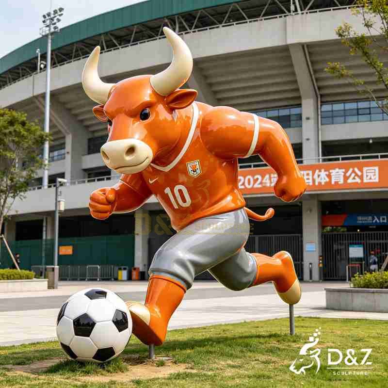 metal bull sculpture,