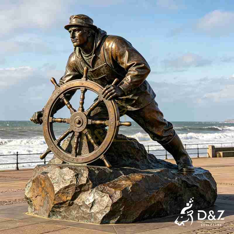 bronze fisherman statue