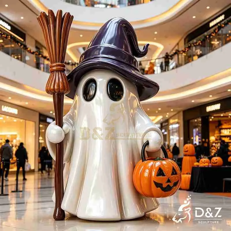 Modern Metal Cartoon Ghost Sculpture for Halloween DZJ-522