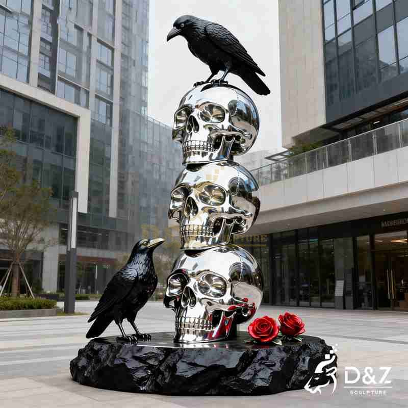 skull sculpture decor