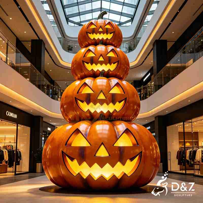 scary pumpkin sculpture