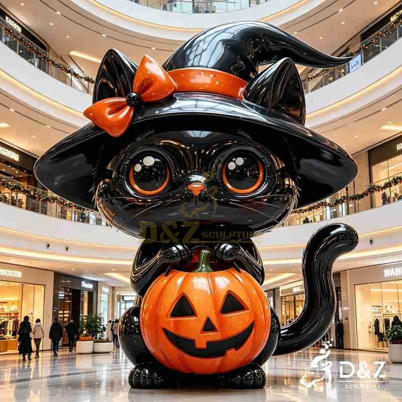 large metal cat sculpture