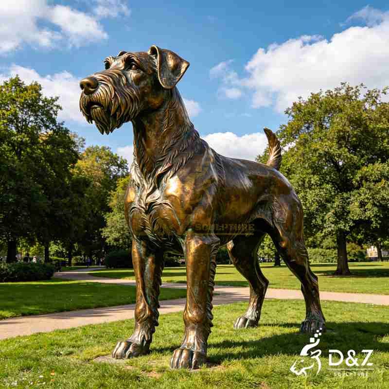 airedale terrier garden statue2