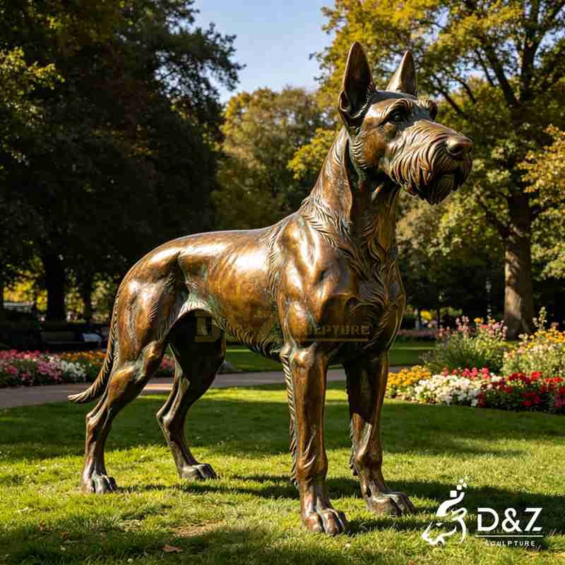 airedale terrier garden statue3