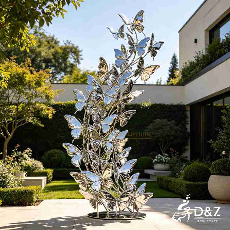 metal butterfly sculpture