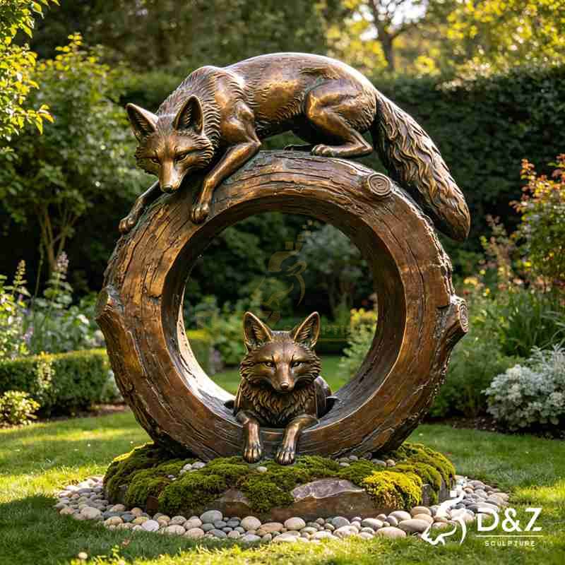 bronze fox statue