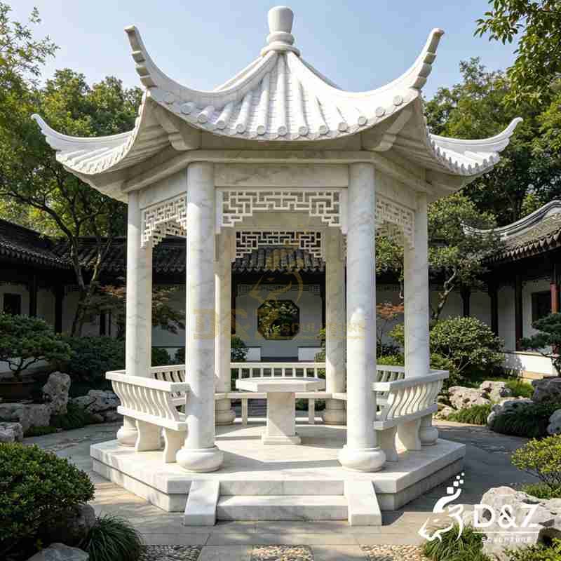 white marble gazebo