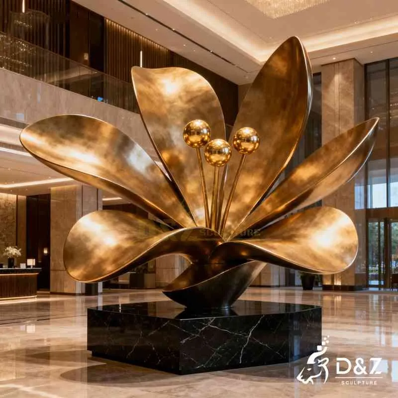 Large Metal Flower Sculpture for Outdoor DZJ-554