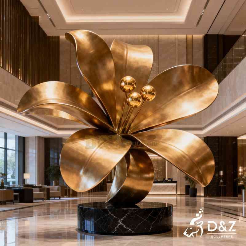 large flower sculpture