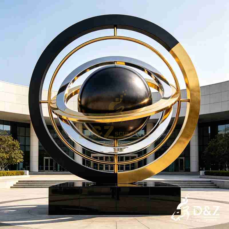black and gold sculpture