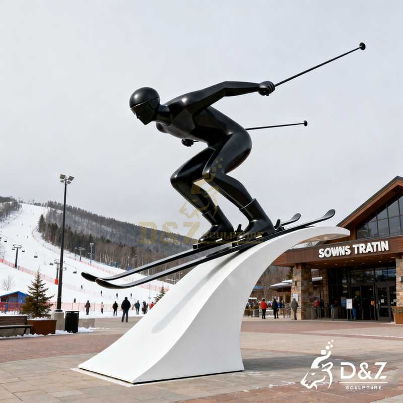 skier sculpture