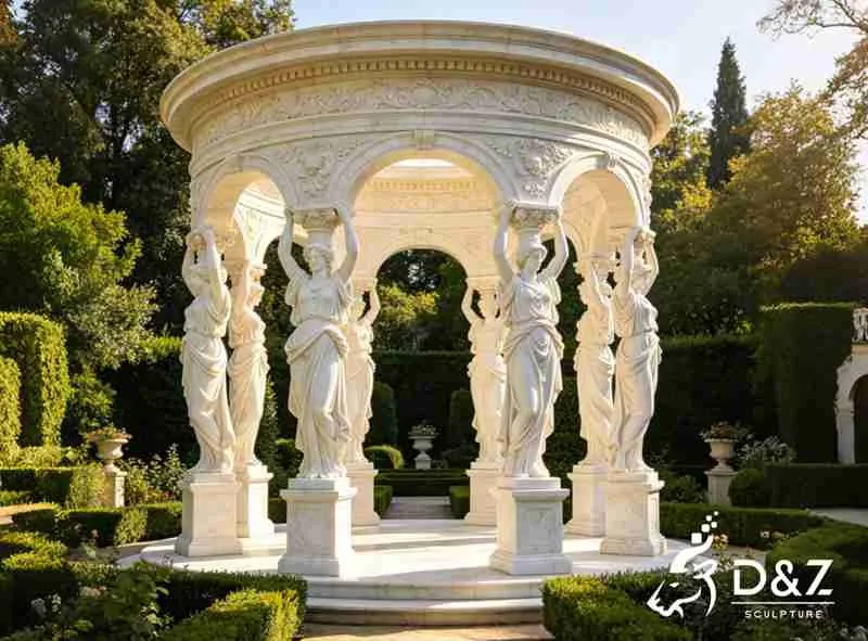 15 High-End White Marble Gazebo Designs | Styles Guide