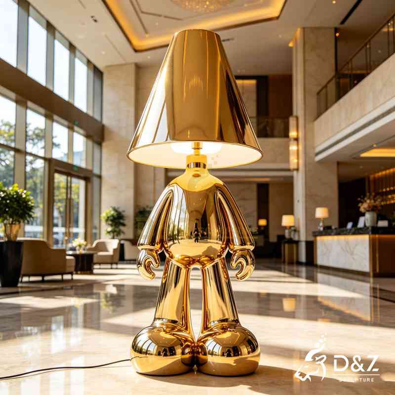 modern metal floor lamp