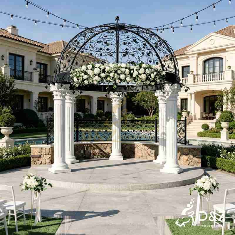 white marble gazebo