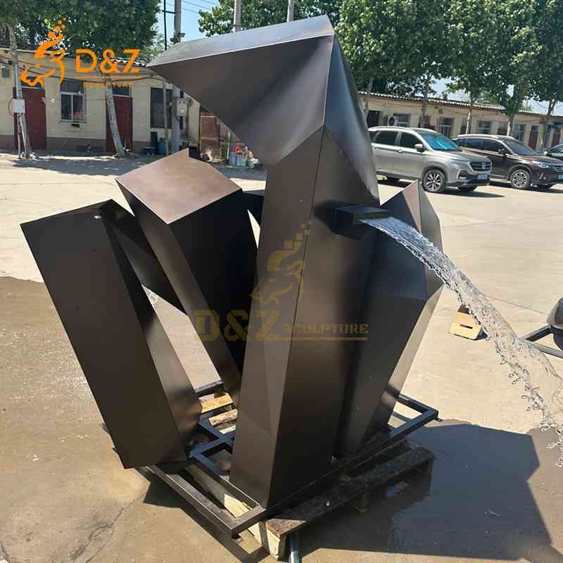 modern black fountain