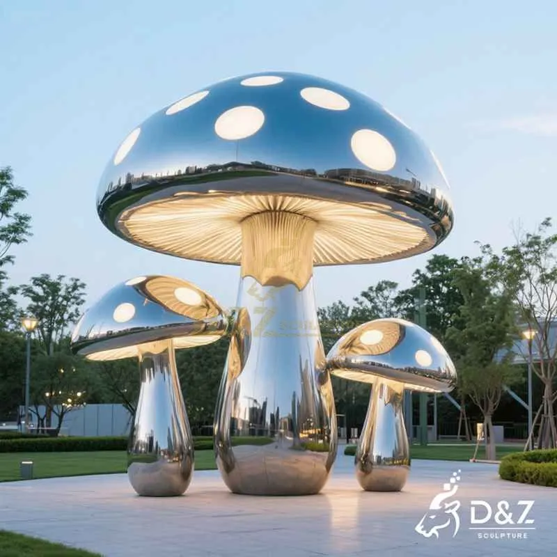 Large LED Metal Mushroom Garden Sculptures DZ-850