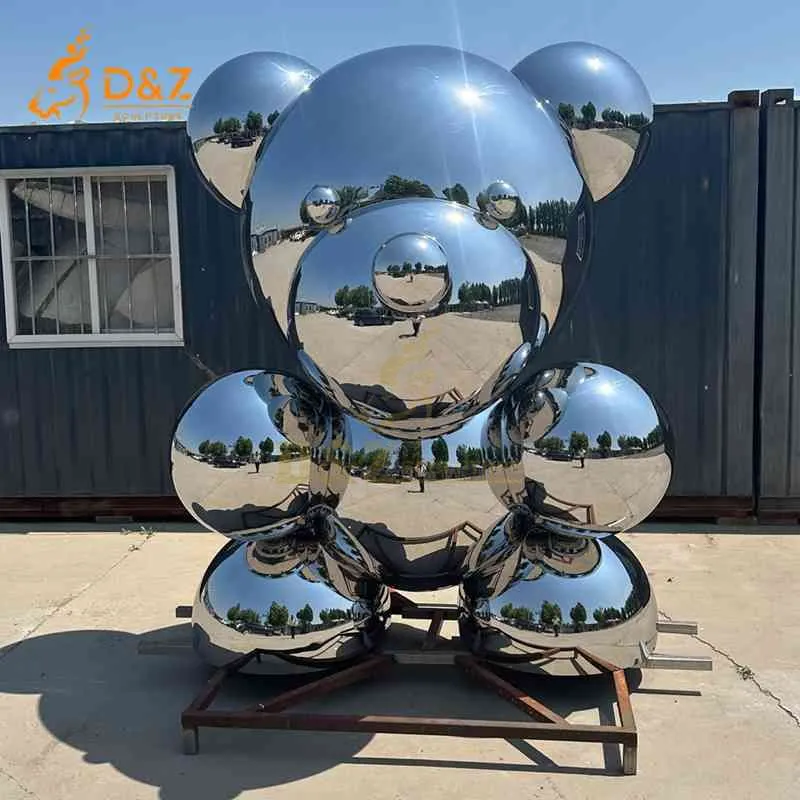 Large Cute Metal Standing Bear Sculpture for Outdoor DZJ-570