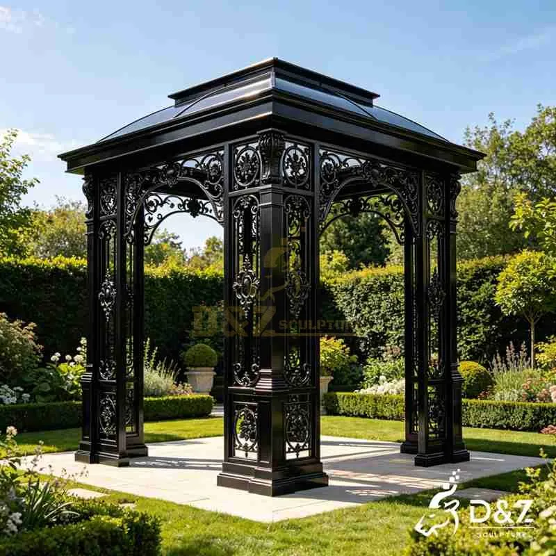 Large European Style Metal Square Gazebo for Outdoor DZJ-577