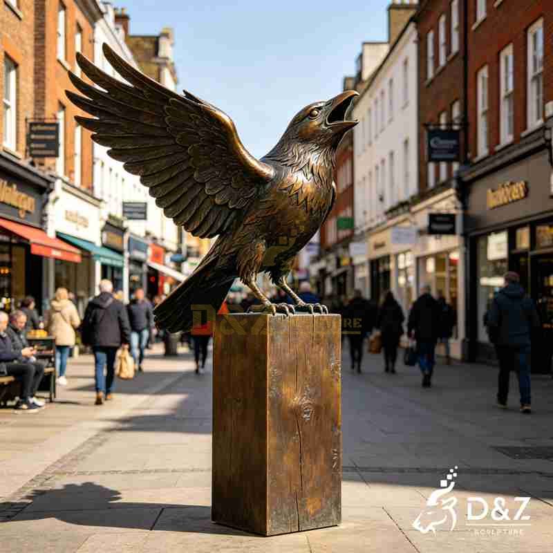 bronze raven sculpture 1