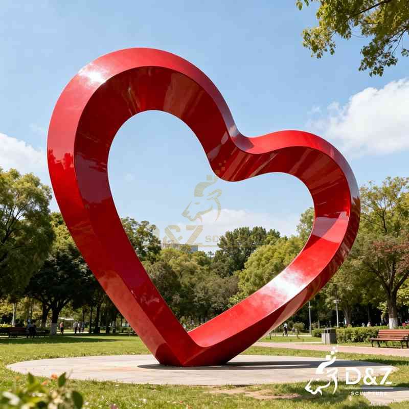 metal heart sculpture