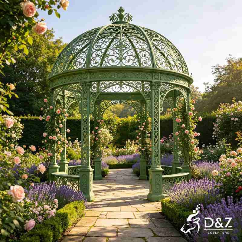round metal garden gazebo