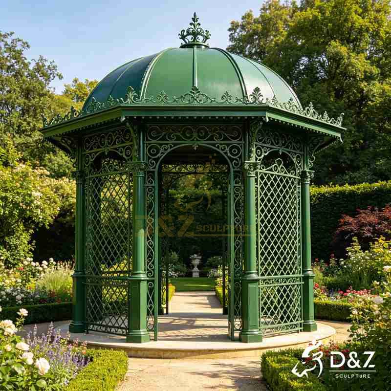 green metal gazebo2