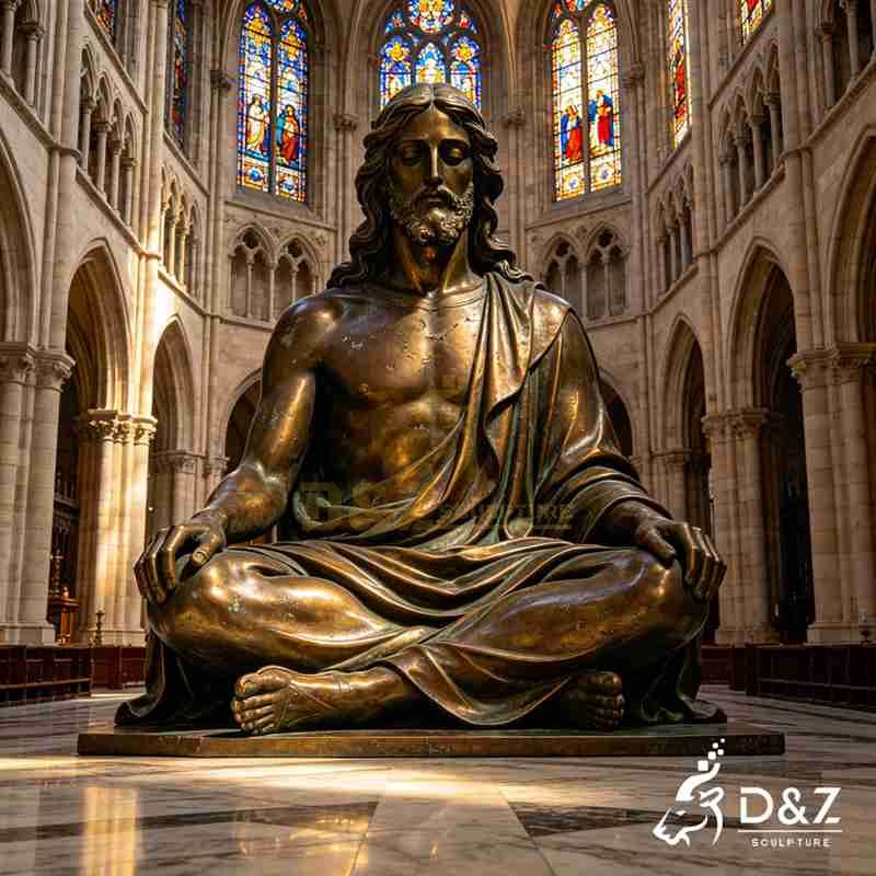  jesus meditating statue2