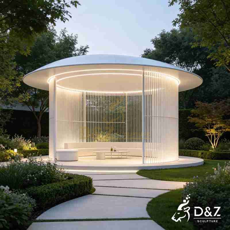 modern round gazebo