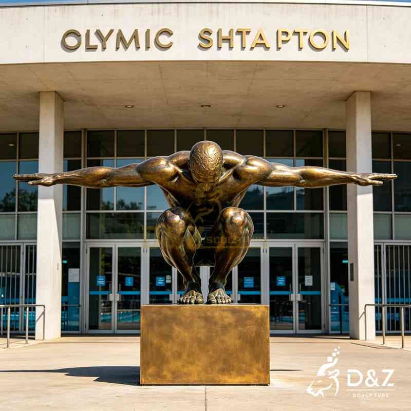 olympic man bronze statue 3