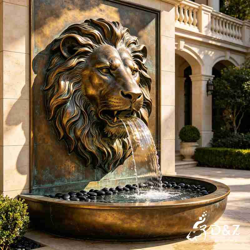 lion wall fountain
